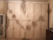 Armadio in legno bianco 6 ante per camera da letto