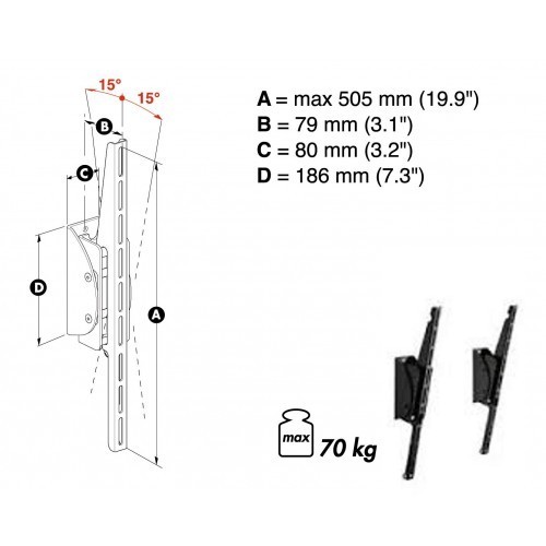 Flat2 maxi supporto muro - flat2,