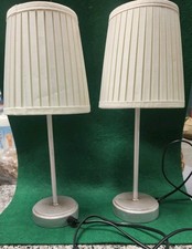 abatjour coppia comodino moderno classico abat jour lumetto bianco con paralume