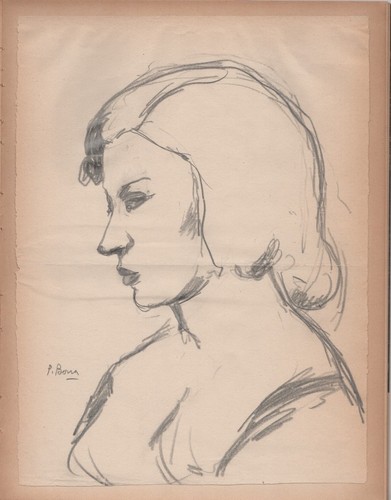 Pompeo borra donna disegno - borra,