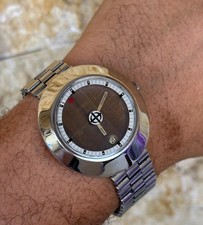 Orologio automatico Zodiac Astrographic anni 70 legno marrone quadrante...