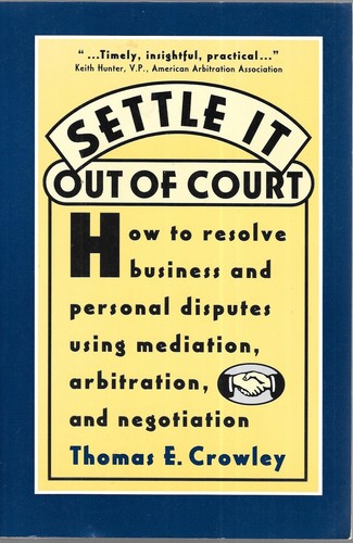 Settle out court - out, to