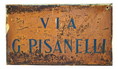 Vecchia insegna targa - targa, stradale