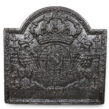 Lastra Storica in ghisa 56 x 53,5 cm  Per camino o decorativa | Francia XIX sec.