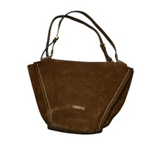Gianni Chiarini Bag Womens Brown Suede Leather Shoulder Tote Made Italy Firenze