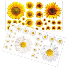 Set 2 Adesivi Murali Fiori in