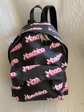 Moschino X Barbie Jeremy Scott Zaino Nero Con Scritte Rosa Edizione Limitata