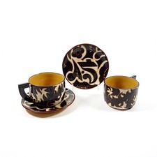 Due tazze in ceramica vintage Albisola Capo La Fiamma no Mazzotti Fenice