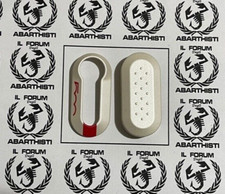 ABARTH 500 595 695 PUNTO cover chiave 100% originale FIAT ABARTH WHITE RED