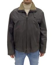 Giubbino uomo P&P, marrone tg 50 in Vera Pelle Suina con colletto bouclè -70%.