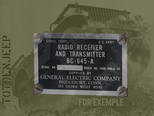 Plaquette plate label - label, radio