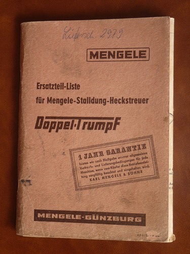 Mengele lista ricambi - mengele,
