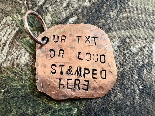 Handmade copper keychain - copper, key