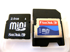 Scheda Mini SD 2GB (scheda