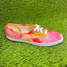 Scarpe sneakers Keds Champion donna taglia 8,5 rosa arancione bianco atletica tela