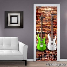 Türtapeten Selbstklebende Wandbild Tür Amerikanisches Vintage-E Gitarre Mau 1498