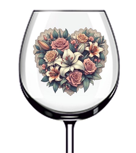 12x adesivo vinile cuore rosa - vinile,