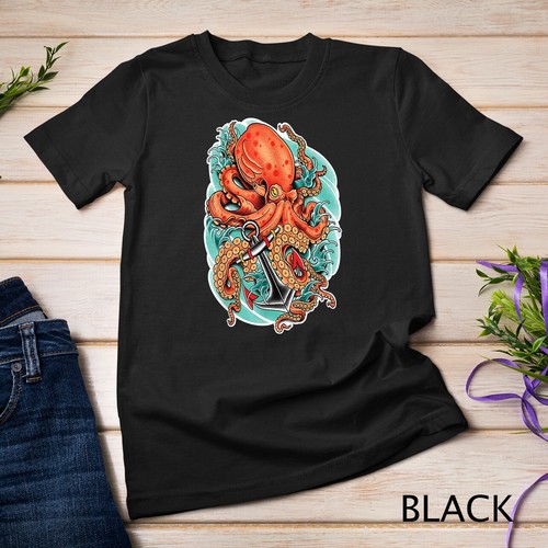 Shirt unisex polpo ancora - t-shirt,