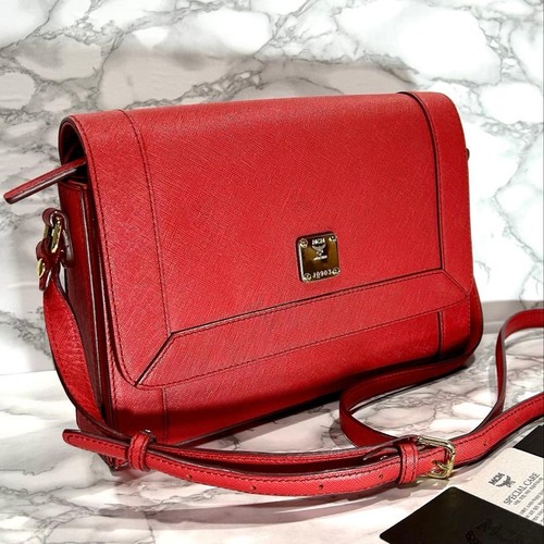 Mcm white saffiano - white, leather