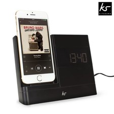 Kitsound XDock2 Clock Radio Speaker Dock For iPhone 5 iPod Lightning - Black EU