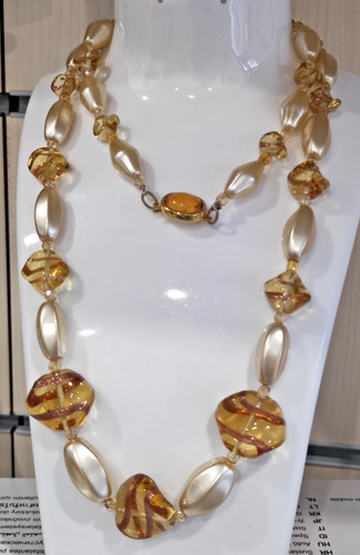 Collana perle vetro - , di