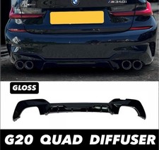 BMW SERIE 3 G20 G21 DIFFUSORE POSTERIORE PERFORMANCE NERO LUCIDO 340i QUAD