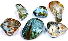 1pc pietre dure minerali burattati burattata TOPAZIO AZZURRO 10-15 MM