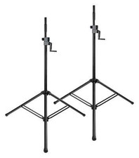 Coppia Supporto Cassa Stativi Stand Treppiedi Aste con Manovella Casse Max. 80Kg