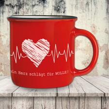 Vintagetasse Rosso Con Detto
