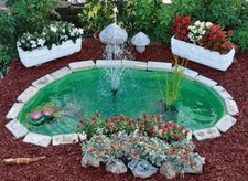 Laghetto da giardino con pompa-filtro a raggi UV e giochi d'acqua + OMAGGIO 