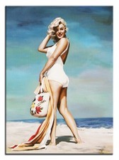 Marylin Monroe - Dipinto A Olio Su Tela 70x50cm Firmato Arte Immagine G17410