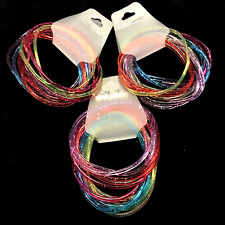 12 Bracciale in gomma colorati con glitter braccialetto da donna bambina caucciù