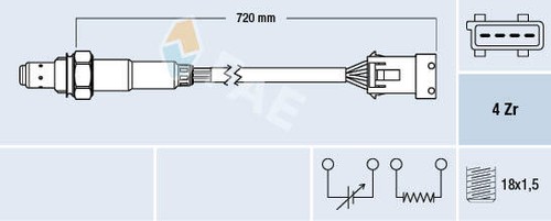 Sensore lambda fae 77280 per - lambda,