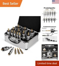 Set seghetto per fori in metallo duro resistente 14 pezzi con trapani extra per taglio di precisione