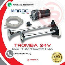 Avvisatore Tromba K2 Camion Autocarro 24v Suono Pullman Autobus Metallo Cromato