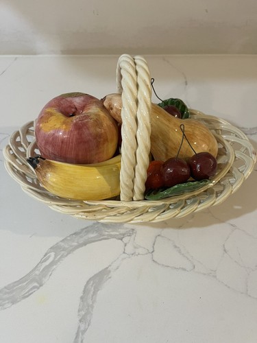 Cesto frutta ceramica - frutta, in