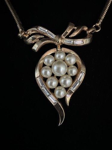 Collana con ciondolo perle - collana, di