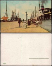 Cartoline Trieste Trieste Molo S. Carlo, Porto Porto, Navi Piroscafi 1910