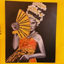 Quadro orientale dipinto tela