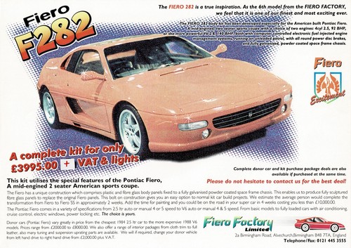Fiero factory f282 kit auto - fiero,