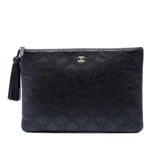 Chanel large matelassé - chanel, cuir
