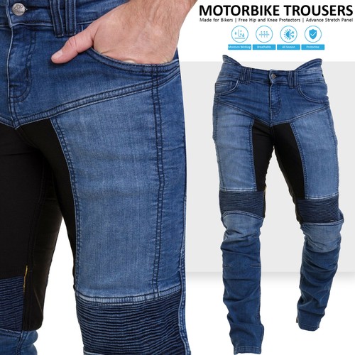 Jeans moto uomo denim blu - uomo,