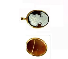 Ciondolo in cammeo oro di 18kt