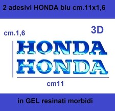 2 adesivi HONDA  GEL 11 Cm BLU