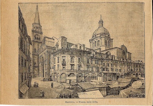 Stampa antica mantova veduta - antica,