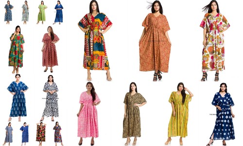 Abito kaftan maxi lungo - abito,