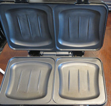 Macchina per Panini 2in1 Finitura Acciaio Inox 2 Toast Grill