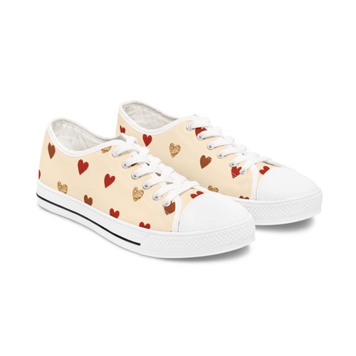 Sneakers basse donna cuori
