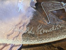 Arnaldo Pomodoro Piatto Vassoio Vetro Artistico Tribale Totemico