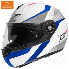 CASCO MODULARE SCHUBERTH C3 PRO SESTANTE BLUE BIANCO/BLU DOPPIA VISIERA IN FIBRA